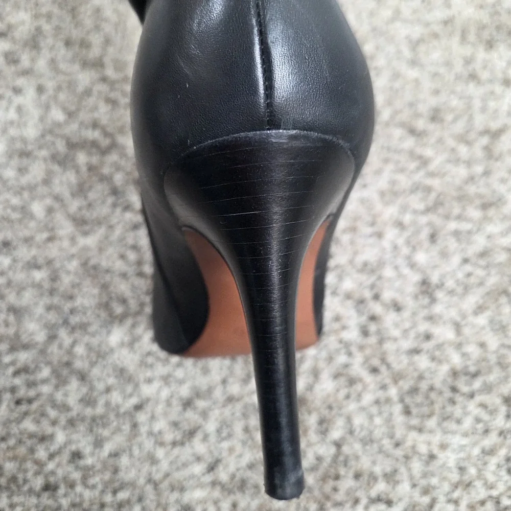 Coach Black Fold over High Heel Boots‎ Embossed Womens Size 11M